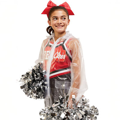Unisex Adult Clear Hooded Rain Jacket