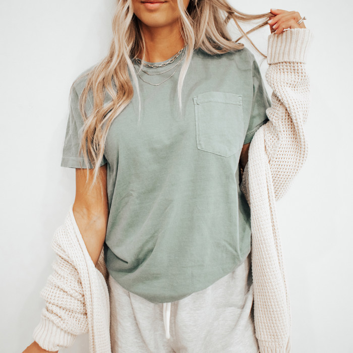 60+ Colors - Soft Washed Pocket T-Shirt Heavyweight (Unisex) Comfort Colors