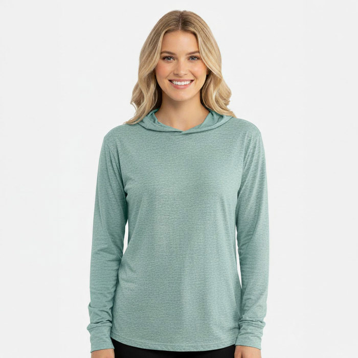 10 Colors - Hoodie Long Sleeve T-Shirt Super Soft Heathered (unisex) With Hood