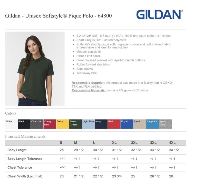 13 Colors - Polo T-Shirt (Unisex) Softstyle Pique Polo