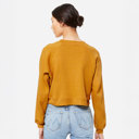  7 Colors - Butter Soft Bella Canvas Women's Crop Raglan Fleece Crewneck Sweatshirt