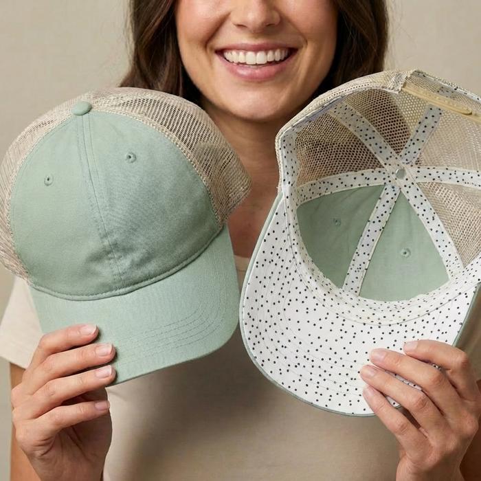 15 + Colors - Washed Mesh-Back Cap Women's Baseball Trucker Hat