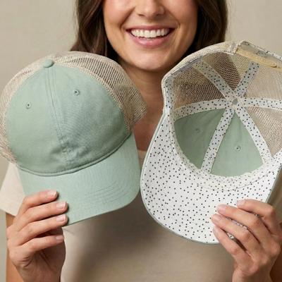 15 + Colors - Washed Mesh-Back Cap Women's Baseball Trucker Hat