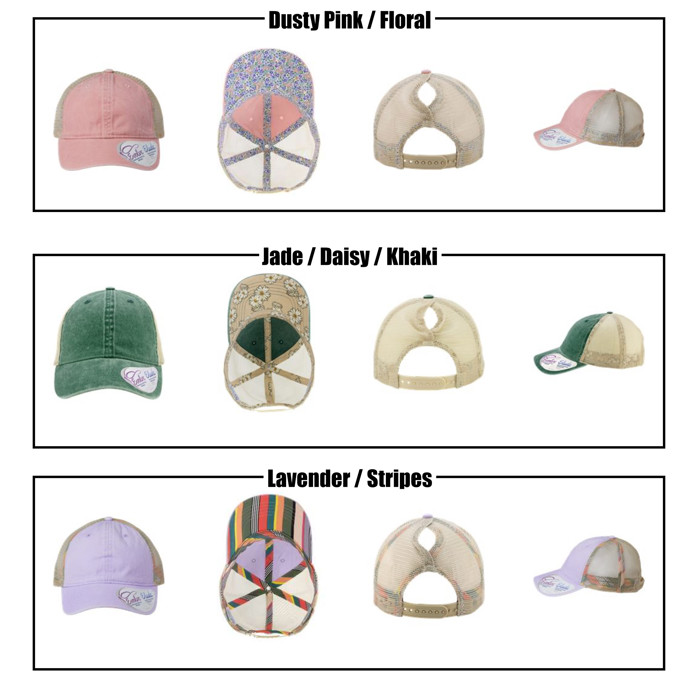 15 + Colors - Washed Mesh-Back Cap Women's Baseball Trucker Hat