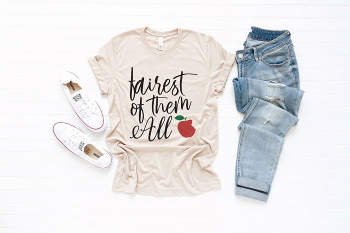 Fairest of them all Apple Soft Cozy Longer Length Unisex Graphic Tee T-shirt