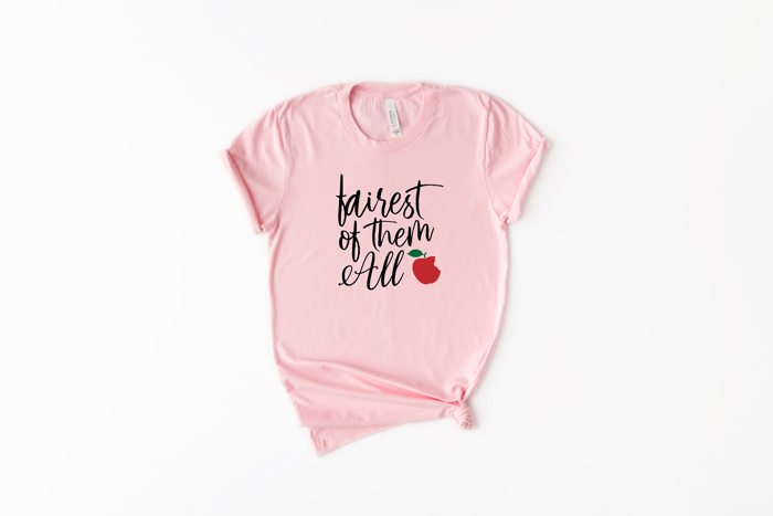 Fairest of them all Apple Soft Cozy Longer Length Unisex Graphic Tee T-shirt