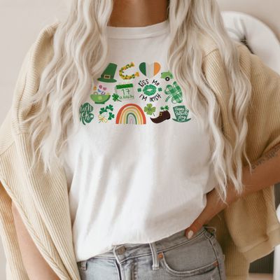 Lucky Charms Celebrate St Paddys in Style Happy St Patricks Day Its the Little Things that make the best memories - T-Shirt (Crewneck)  100 Cotton Heavyweig