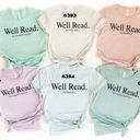  Well Read Series For Book Lovers - Soft & Cozy Cotton Solid Colors Jersey Tee (Unisex)  Bella Canvas