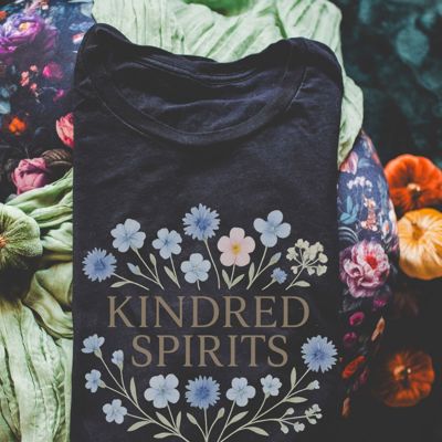 Kindred Spirits Anne Of Green Gables Style Florals - Soft Ultra Comfy Cotton Heavyweight Tee (Unisex)  Comfort Colors