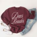  Dear Reader Book Girlie Style - Cozy Drop Shoulder Sweatshirt