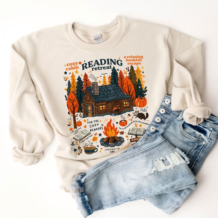 Cozy Reading Retreat Fall Fully Booked Weekend - Butter Soft Bella Canvas Tee