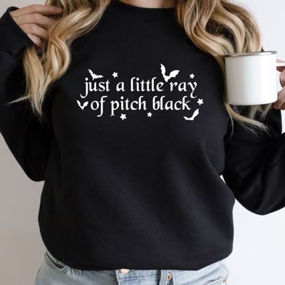 Just A Little Ray Of Pitch Black - Sweatshirt (Crewneck)  Poly-Cotton Colors (Unisex)  Gildan