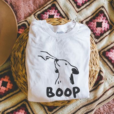 Boop  Dog Lovers Dog Mom Dog Dad - Soft Sozy Long Length Bella Canvas Tee