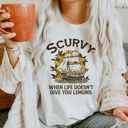  Scurvy When Life Doesnt Give You Lemons Funny  - T-Shirt (Crewneck)  100 Cotton Solid Colors Jersey Tee (Unisex)  Bella Canvas, T-Shirt (Crewneck)  Poly-Cot