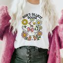  Gods Silliest Goose Floral - T-Shirt (Crewneck)  Longer Length Soft Bella Canvas Tee