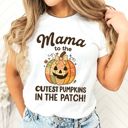  Mama to the Cutest Little Pumpkins in the Patch Halloween Fall  - Soft Longer Length Bella Canavs Tee