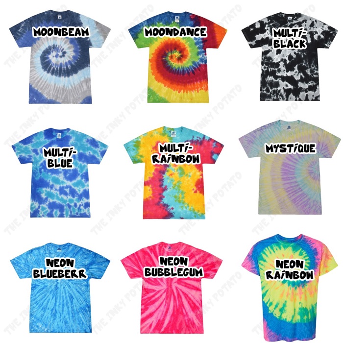 Spooky Purple Bow Tie Dyed Hallween Fall Bats and Ghosts - 100 Percent Cotton Goodness T-Shirt