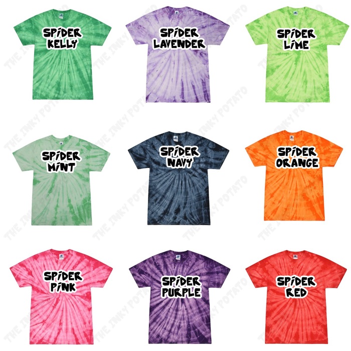 Spooky Purple Bow Tie Dyed Hallween Fall Bats and Ghosts - 100 Percent Cotton Goodness T-Shirt