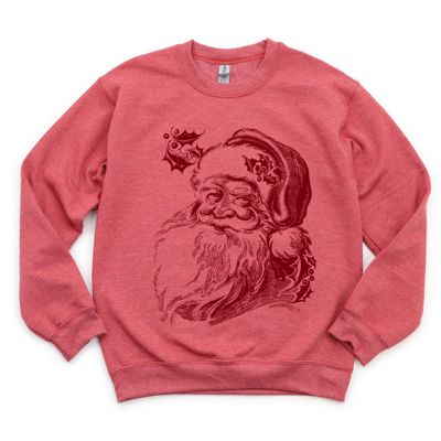 Vintage Holly Jolly Santa Claus - Comfy Drop Shoulder Sweatshirt
