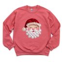  Felted Faux (Printed, not real quilted fabric or embroidery)  Printed  Quilted 1980s Style Santa Claus Christmas Plaid - Sweatshirt (Crewneck)  Poly-Cotton Colors (Unisex)  Gildan
