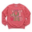  Joy To The World Christmas Holiday Cheer - Sweatshirt (Crewneck)  Poly-Cotton Colors (Unisex)  Gildan