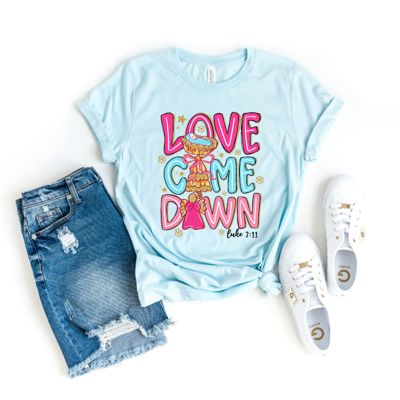 Love Came Down Bible Verse Christmas Christian Inspired Nativity - Soft and Comfy Bella Canvas T-Shirt
