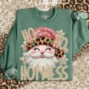  HO HO HOtmess Santa Claus Faux Glitter Christmas Cuteness - Comfy Drop Shoulder Sweatshirt