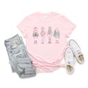  Adorable Pink Christmas Nutcrackers  - Soft and Comfy Bella Canvas T-Shirt