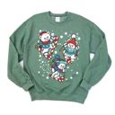  Vintage Style Skiing Teddies - Back to the 80s Christmas Design - Vintage Style Drop Shoulder Sweatshirt
