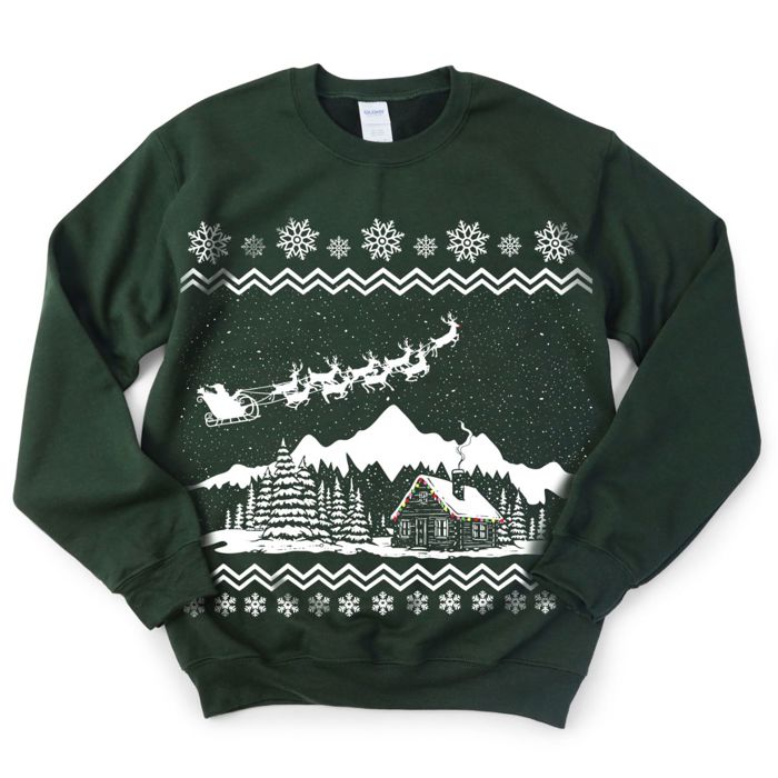 The Night Before Christmas Ugly Sweater 1980s Style - Comfy Drop Shoulder Vintage Sweatshirt