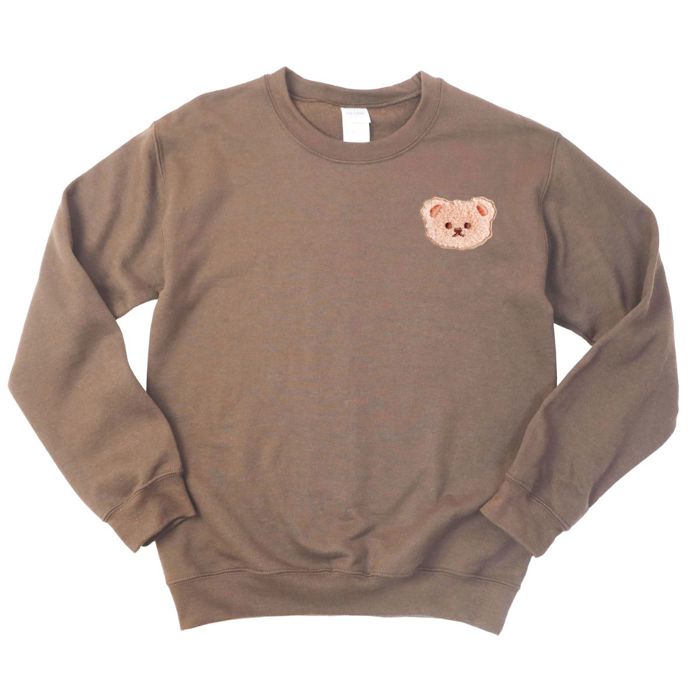 Real Crocheted Teddy Bear Sweater - Comfy Drop Shoulder Sweatshirt