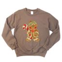  Cute Preppy Vintage Style Gingerbread Man - Comfy Drop Shoulder Style Sweatshirt