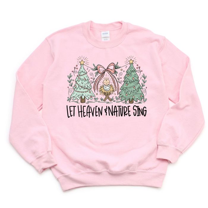 Let Heaven And Nature Sing - Baby Jesus - Sweatshirt (Crewneck)  Poly-Cotton Colors (Unisex)  Gildan
