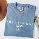  Mary, Did You Know Christ Centered Christmas Christian Nativity - T-Shirt (Crewneck)  100 Cotton Heavyweight Tee (Unisex)  Comfort Colors