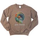  Give Thanks Grumpy Vintage Turkey Funny For Thanksgiving - Sweatshirt (Crewneck)  Poly-Cotton Colors (Unisex)  Gildan, Unisex Softstyle Midweight Crewneck S