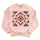  Colorful Aztec  Design On A Cozy Drop Shoulder Sweatshirt