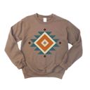  Diamond Shaped Aztec Country Western - Sweatshirt (Crewneck)  Poly-Cotton Colors (Unisex)  Gildan, Unisex Softstyle Midweight Crewneck Sweatshirt