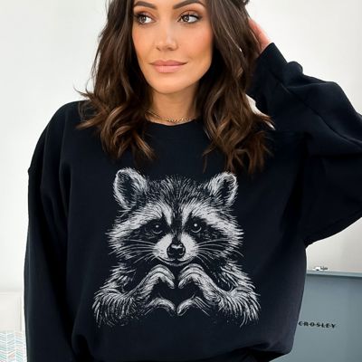 Heart Raccoon Valentines Day - Sweatshirts, T-shirts, or Longsleeves