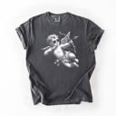  Cupid With Bow Valentines Day Half Tone - T-Shirt (Crewneck)  100 Cotton Heavyweight Tee (Unisex)  Comfort Colors