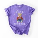  Love Bears All Things Christian Bible Valentines Day Teddy Bear - T-Shirt (Crewneck)  100 Cotton Heavyweight Tee (Unisex)  Comfort Colors