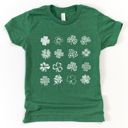  Hand Drawn Clovers Shamrocks St Patricks Day - Choose From Sweatshirts, Longsleeves, or T-Shirts
