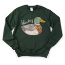  Lucky Ducky Faux (Printed, not real fabric or quilting)  Printed Quilted Duck St Patricks Day - Choose Sweatshirts, T-Shirts or Longsleeves
