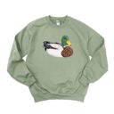  Faux (Printed, not real quilted fabric) Printed Quilted Mallard Duck - Choose Sweatshirt, Longsleeve, or T-Shirts
