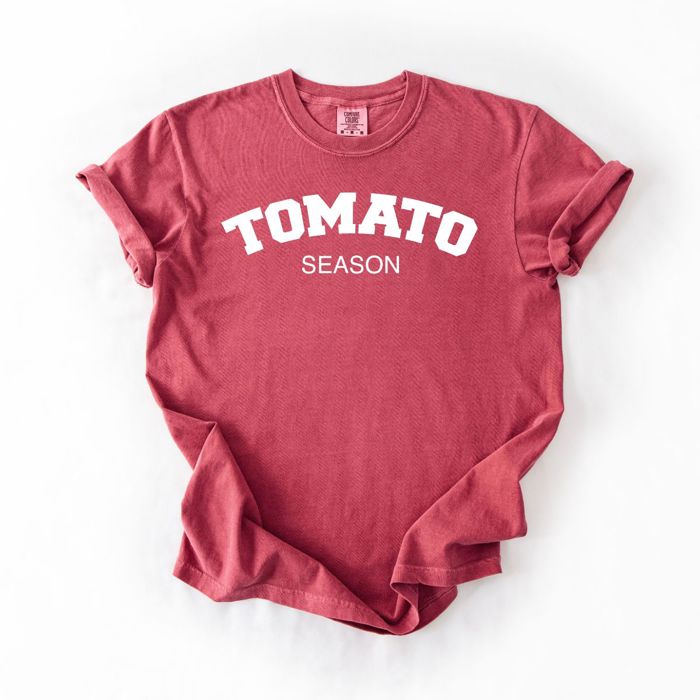 Tomato Season Collegiate Gardner Gardening Season Spring  - Choose T-shirt or Sweatshirt