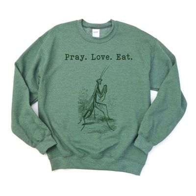 Pray Love Eat Praying Mantis Spring Gardener T-Shirt - Chose T-Shirt or Sweatshirt