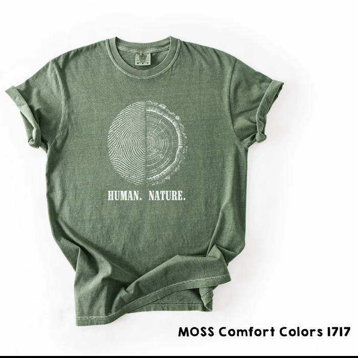 Human Nature Thumbprint Tree Earth Day - Choose T-Shirt or Sweatshirt