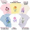  Halftone Pastel Spring Flowers With Sayings T-shirt