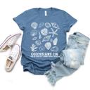  For By Him All Things Were Created - Seashells Beachy Christian Bible Scripture - T-Shirt (Crewneck)  100 Cotton Heavyweight Tee (Unisex)  Comfort Colors, S