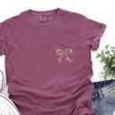  POCKET Flower Bow Spring Summer - Soft Wash Comfort Color Pocket T-Shirt