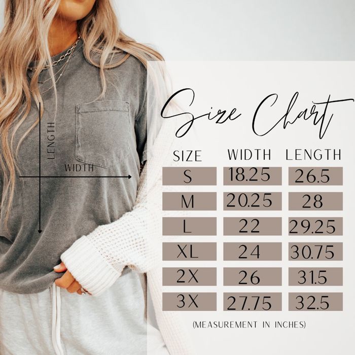 POCKET Flower Bow Spring Summer - Soft Wash Comfort Color Pocket T-Shirt